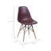 Conjunto com 4 Cadeiras DKR Eames Café e Madeira