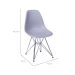Conjunto com 4 Cadeiras DKR Eames Cinza e Cromado