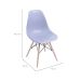 Conjunto com 4 Cadeiras DKR Eames Cinza e Madeira