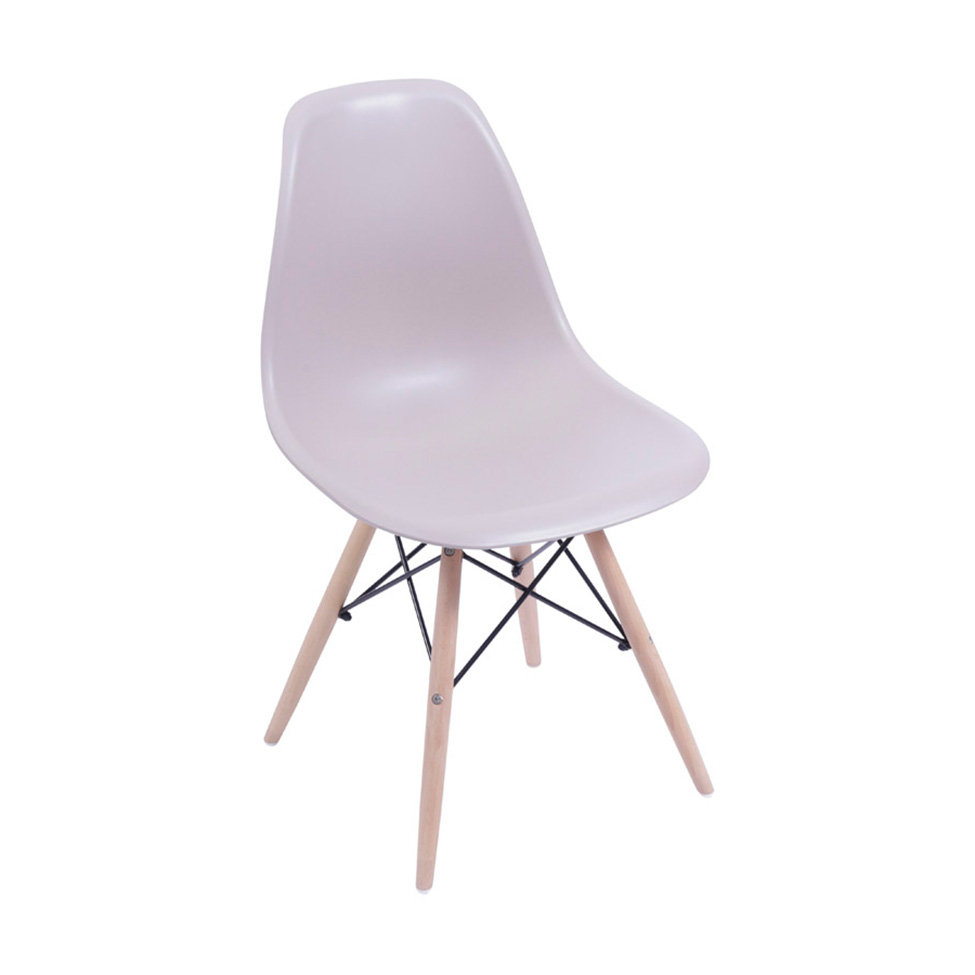 Conjunto com 4 Cadeiras DKR Eames Fendi e Madeira