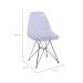 Conjunto com 4 Cadeiras DKR Eames Incolor e Cromado