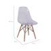 Conjunto com 4 Cadeiras DKR Eames Incolor e Madeira