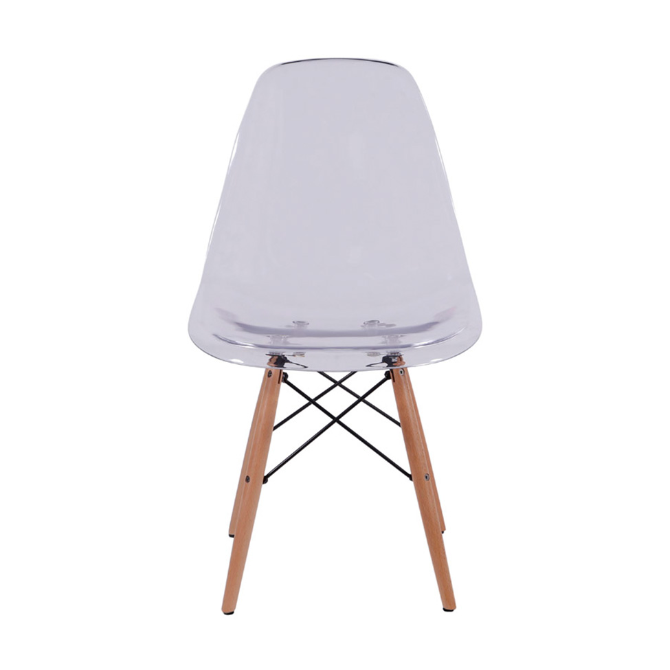 Conjunto com 4 Cadeiras DKR Eames Incolor e Madeira
