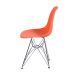 Conjunto com 4 Cadeiras DKR Eames Laranja e Cromado