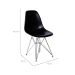Conjunto com 4 Cadeiras DKR Eames Preto e Cromado