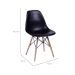 Conjunto com 4 Cadeiras DKR Eames Preto e Madeira