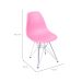 Conjunto com 4 Cadeiras DKR Eames Rosa e Cromado