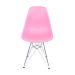 Conjunto com 4 Cadeiras DKR Eames Rosa e Cromado