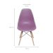 Conjunto com 4 Cadeiras DKR Eames Roxo e Madeira