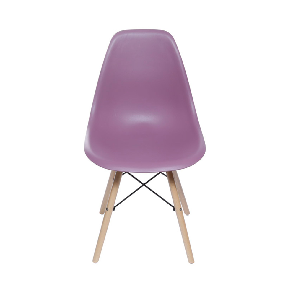Conjunto com 4 Cadeiras DKR Eames Roxo e Madeira
