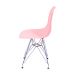 Conjunto com 4 Cadeiras DKR Eames Salmão e Cromado