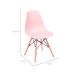 Conjunto com 4 Cadeiras DKR Eames Salmão e Madeira