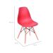 Conjunto com 4 Cadeiras DKR Eames Telha e Madeira