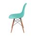 Conjunto com 4 Cadeiras DKR Eames Turquesa e Madeira