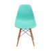 Conjunto com 4 Cadeiras DKR Eames Turquesa e Madeira