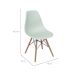Conjunto com 4 Cadeiras DKR Eames Verde Claro e Madeira