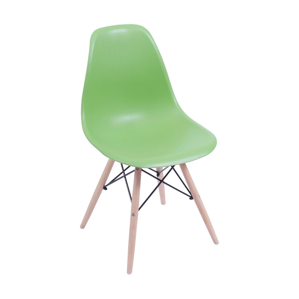 Conjunto com 4 Cadeiras DKR Eames Verde e Madeira
