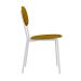 Conjunto com 4 Cadeiras Elipse Poliéster Amarelo e Branco