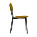 Conjunto com 4 Cadeiras Elipse Poliéster Amarelo e Preto