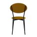 Conjunto com 4 Cadeiras Elipse Poliéster Amarelo e Preto