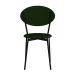 Conjunto com 4 Cadeiras Elipse Poliéster Verde Musgo e Preto