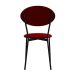 Conjunto com 4 Cadeiras Elipse Poliéster Vermelho e Preto