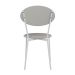 Conjunto com 4 Cadeiras Elipse Revestimento Sintético Cinza Claro e Branco