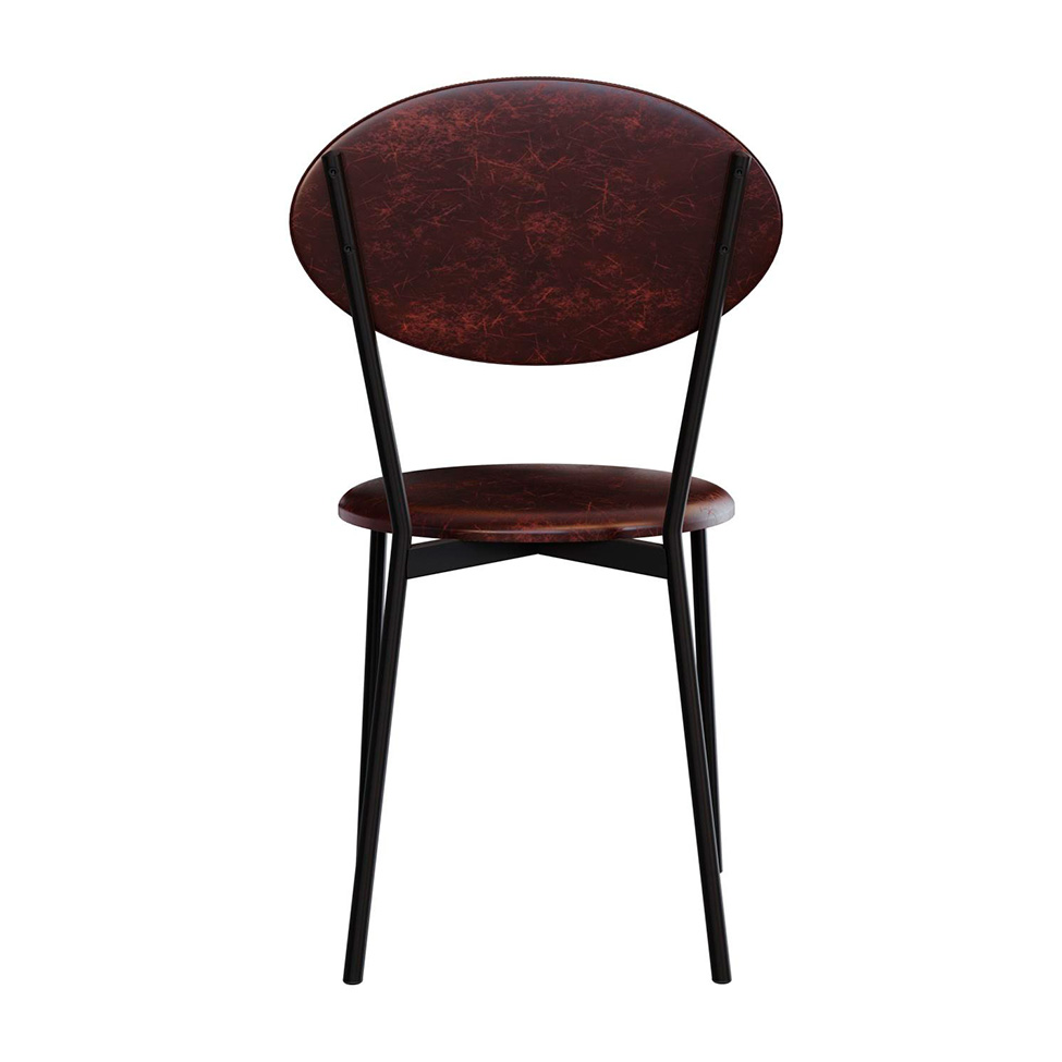 Conjunto com 4 Cadeiras Elipse Revestivemento Sintético Café e Preto