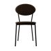 Conjunto com 4 Cadeiras Elipse Veludo Marrom e Preto