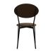 Conjunto com 4 Cadeiras Elipse Veludo Marrom e Preto
