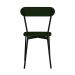 Conjunto com 4 Cadeiras Emília Poliéster Verde Musgo e Preto