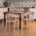 Conjunto com 4 Cadeiras Glass Plus Capuccino