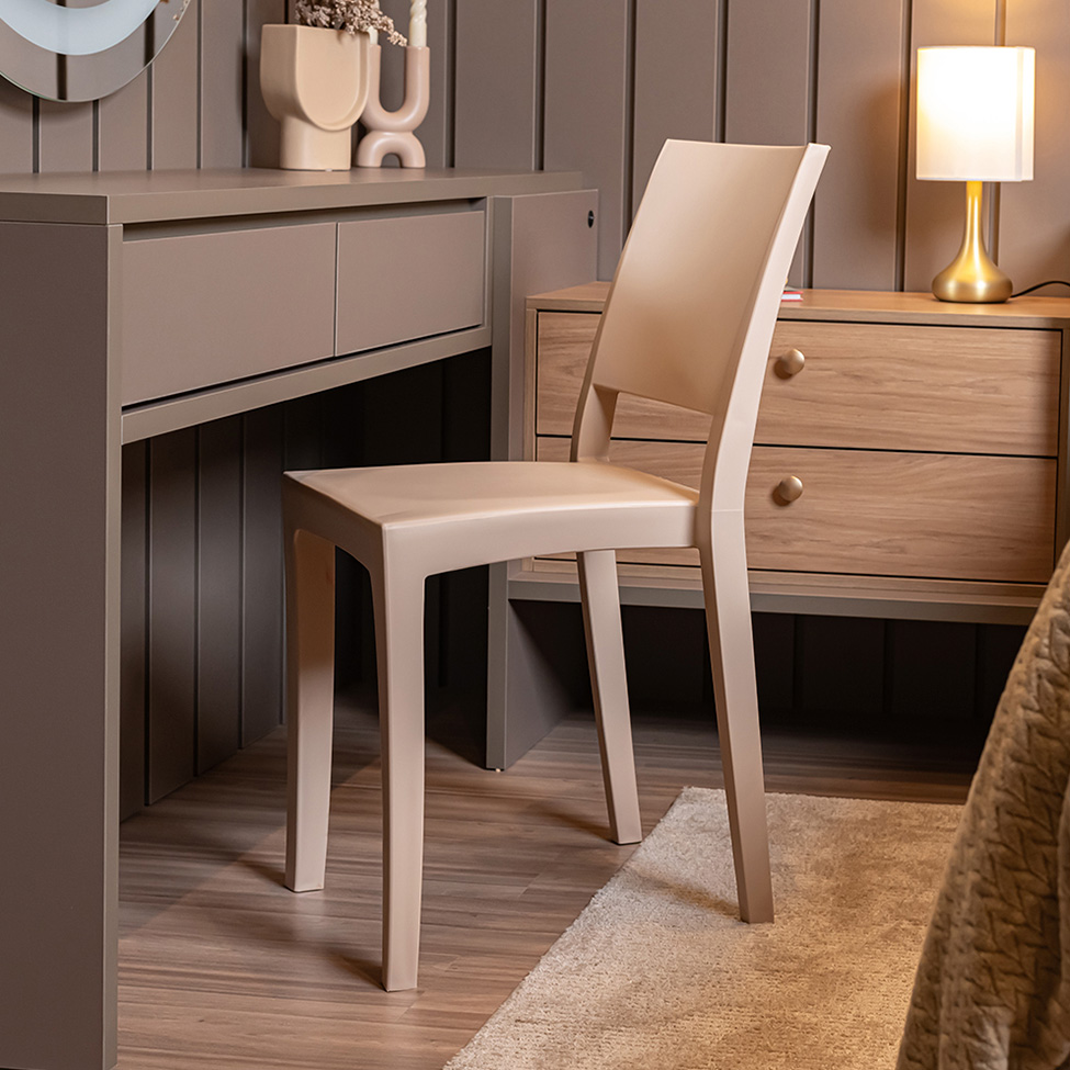 Conjunto com 4 Cadeiras Hydra Plus Capuccino