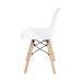 Conjunto com 4 Cadeiras Infantis DKR Eames Branco e Madeira