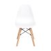 Conjunto com 4 Cadeiras Infantis DKR Eames Branco e Madeira