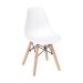 Conjunto com 4 Cadeiras Infantis DKR Eames Branco e Madeira
