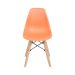 Conjunto com 4 Cadeiras Infantis DKR Eames Laranja e Madeira