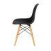 Conjunto com 4 Cadeiras Infantis DKR Eames Preto e Madeira