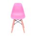 Conjunto com 4 Cadeiras Infantis DKR Eames Rosa e Madeira