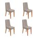 Conjunto com 4 Cadeiras Luar Veludo Capuccino e Amêndoa