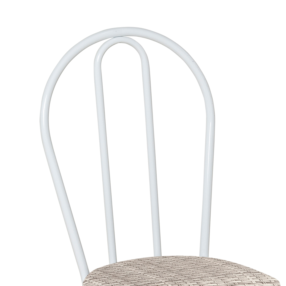 Conjunto com 4 Cadeiras Madryn Bege e Branco