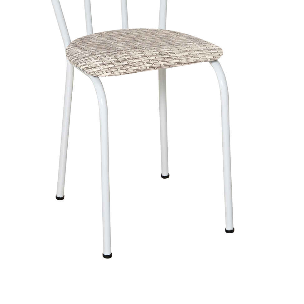 Conjunto com 4 Cadeiras Madryn Bege e Branco