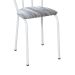 Conjunto com 4 Cadeiras Madryn Cinza Listrado e Branco
