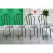 Conjunto com 4 Cadeiras Madryn Cinza Listrado e Preto