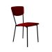 Conjunto com 4 Cadeiras Retrô Poliéster Vermelho e Preto