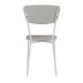 Conjunto com 4 Cadeiras Retrô Revestimento Sintético Cinza Claro e Branco
