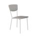 Conjunto com 4 Cadeiras Retrô Revestimento Sintético Cinza Claro e Branco