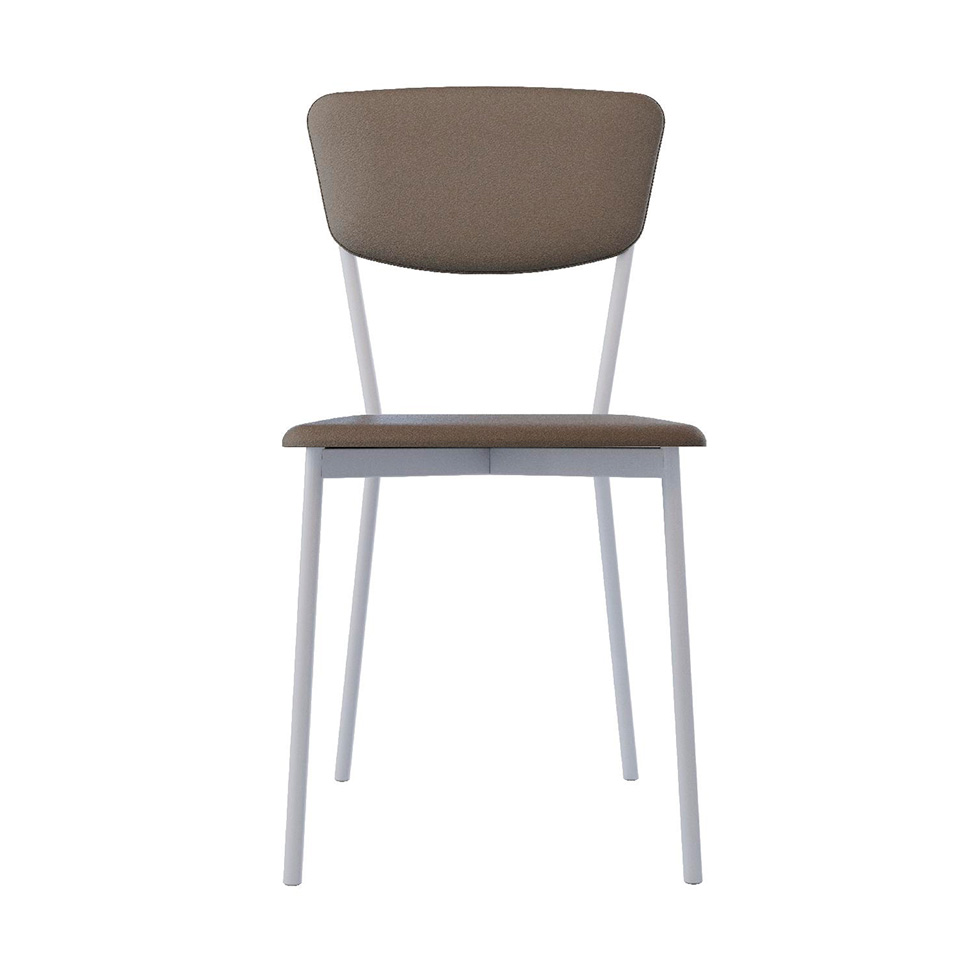 Conjunto com 4 Cadeiras Retrô Revestimento Sintético Cinza e Branco
