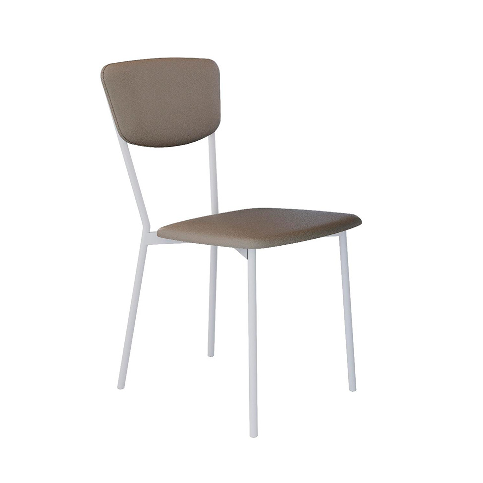 Conjunto com 4 Cadeiras Retrô Revestimento Sintético Cinza e Branco