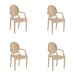 Conjunto com 4 Cadeiras Wind Plus Capuccino
